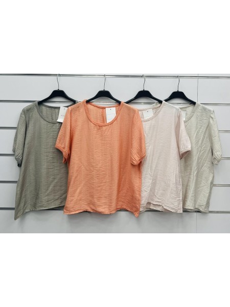 Bluzki damskie wloskie, Size uni ,paczka 6szt,mix kolor