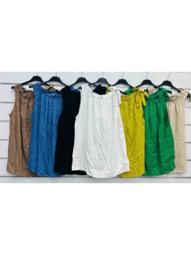 Bluzki damskie wloskie, Size uni ,paczka 6szt,mix kolor
