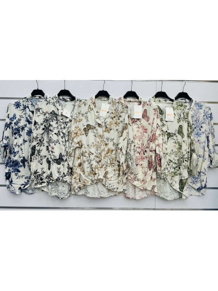 Bluzki damskie wloskie, Size uni ,paczka 6szt,mix kolor