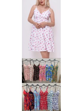 Sukienki damskie wloskie, Size uni ,paczka 6szt,mix kolor