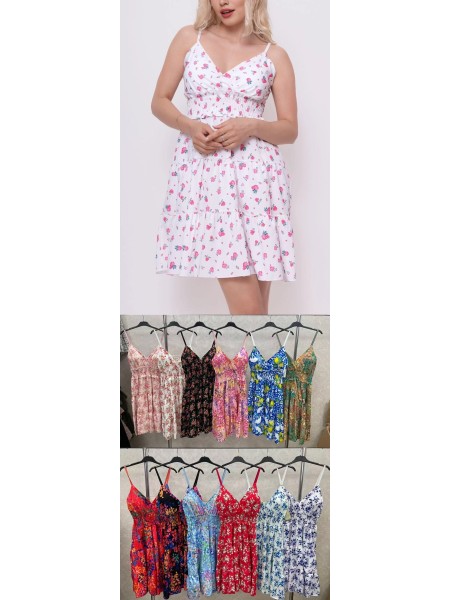 Sukienki damskie wloskie, Size uni ,paczka 6szt,mix kolor