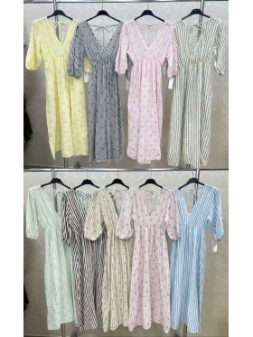 Sukienki damskie wloskie, Size uni ,paczka 6szt,mix kolor