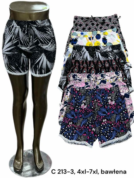 Spodenki damskie , size 4-7xl paczka 12szt,MIX kolor
