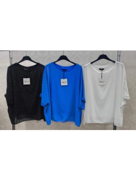 Bluzki damskie wloskie, Size uni ,paczka 6szt,mix kolor