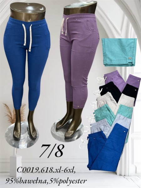 Spodnie damskie , size XL-6xl paczka 12szt,MIX kolor
