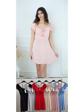 Sukienki damskie wloskie, Size uni ,paczka 6szt,mix kolor