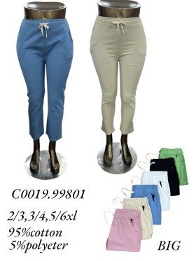 Spodnie damskie , size 2-6xl paczka 12szt,MIX kolor