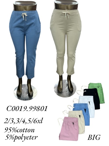 Spodnie damskie , size 2-6xl paczka 12szt,MIX kolor