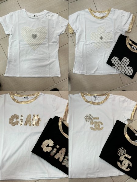 Bluzki damskie wloskie, Size uni ,paczka 6szt,mix kolor