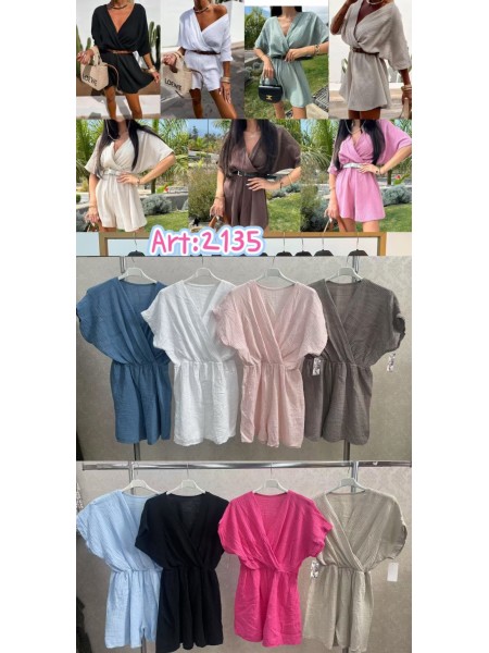 Kombinezony damskie wloskie, Size uni ,paczka 6szt,mix kolor