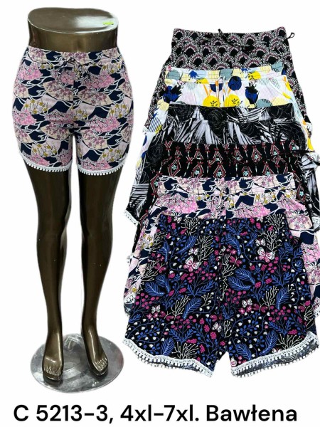 Spodenki damskie , size 4-7xl paczka 12szt,MIX kolor