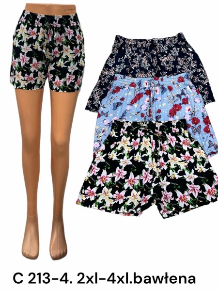 Spodenki damskie , size 2-4xl paczka 12szt,MIX kolor