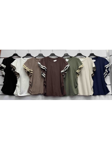 Bluzki damskie wloskie, Size uni ,paczka 6szt,mix kolor