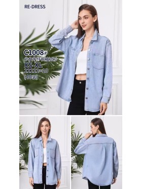 Koszule jeansowe damskie , size xs-xl paczka 10szt,
