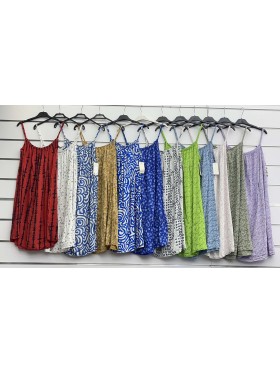 Sukienki damskie wloskie, Size uni ,paczka 6szt,mix kolor