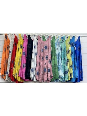 Sukienki damskie wloskie, Size uni ,paczka 6szt,mix kolor