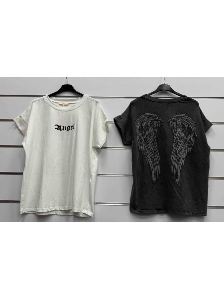 Bluzki damskie wloskie, Size uni ,paczka 6szt,mix kolor