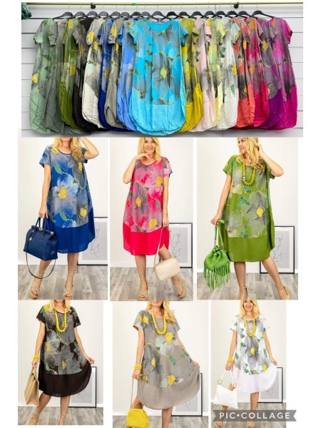 Sukienki damskie wloskie, Size uni ,paczka 6szt,mix kolor