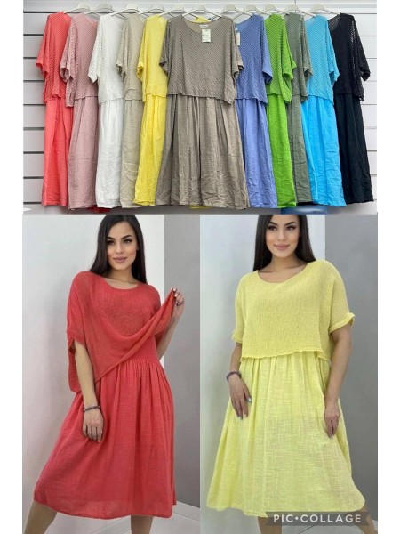 Sukienki damskie wloskie, Size uni ,paczka 6szt,mix kolor