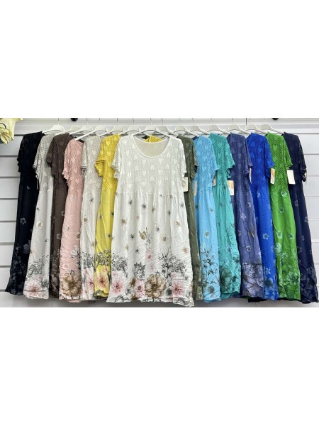 Sukienki damskie wloskie, Size uni ,paczka 6szt,mix kolor