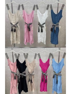Sukienki damskie wloskie, Size uni ,paczka 6szt,mix kolor