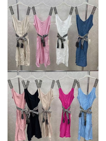 Sukienki damskie wloskie, Size uni ,paczka 6szt,mix kolor