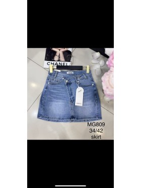 Spódnica krótka jeansowa damska , size 34-42 paczka 10szt,