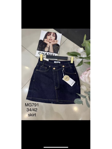Spódnica krótka jeansowa damska , size 34-42 paczka 10szt,
