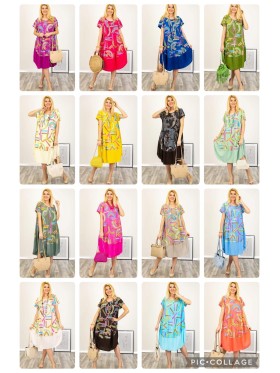 Sukienki damskie wloskie, Size uni ,paczka 6szt,mix kolor