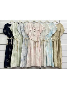 Sukienki damskie wloskie, Size uni ,paczka 6szt,mix kolor