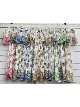 Sukienki damskie wloskie, Size uni ,paczka 6szt,mix kolor