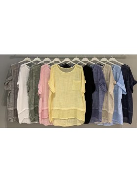 Bluzki damskie wloskie, Size uni ,paczka 6szt,mix kolor