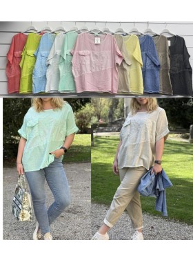 Bluzki damskie wloskie, Size uni ,paczka 6szt,mix kolor