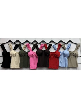Bluzki damskie wloskie, Size uni ,paczka 6szt,mix kolor