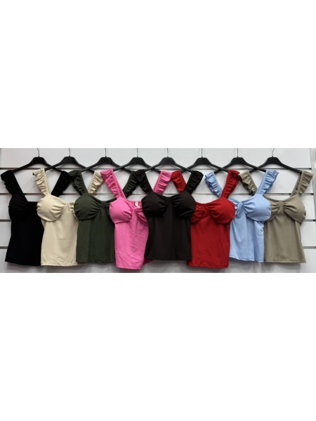 Bluzki damskie wloskie, Size uni ,paczka 6szt,mix kolor