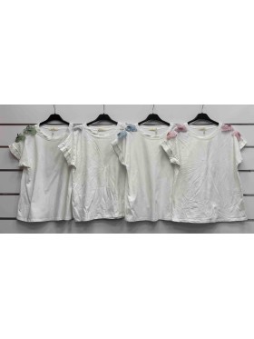 Bluzki damskie wloskie, Size uni ,paczka 6szt,mix kolor