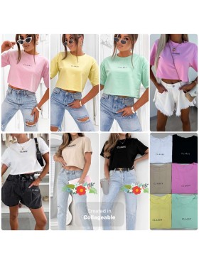Bluzki damskie polskie, Size uni,paczka 6szt,mix kolor