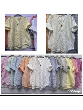 Bluzki damskie wloskie, Size uni ,paczka 6szt,mix kolor