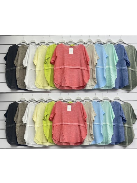 Bluzki damskie wloskie, Size uni ,paczka 6szt,mix kolor