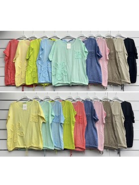 Bluzki damskie wloskie, Size uni ,paczka 6szt,mix kolor