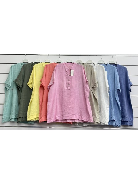 Bluzki damskie wloskie, Size uni ,paczka 6szt,mix kolor