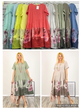 Sukienki damskie wloskie, Size uni ,paczka 6szt,mix kolor