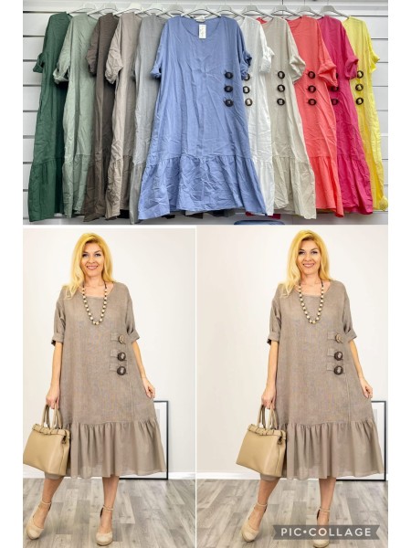 Sukienki damskie wloskie, Size uni ,paczka 6szt,mix kolor