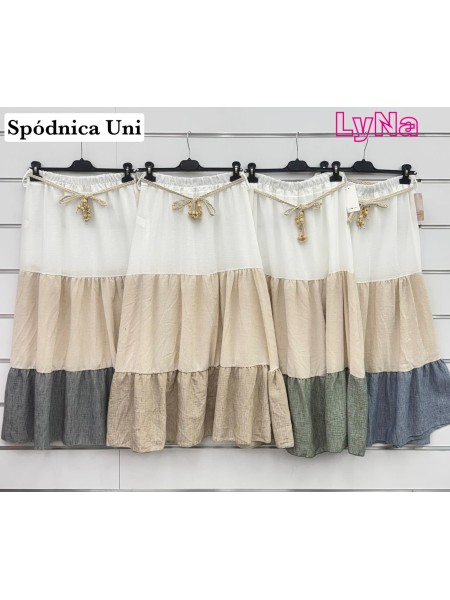 Spódnica długa damskie wloskie, Size uni ,paczka 6szt,mix kolor