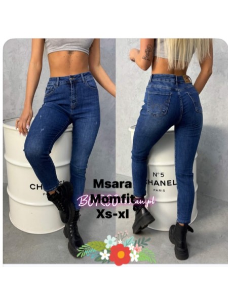 Jeansy damskie M'sara, size xs-xl paczka 10szt,