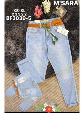 Jeansy damskie M'sara, size xs-xl paczka 12szt,