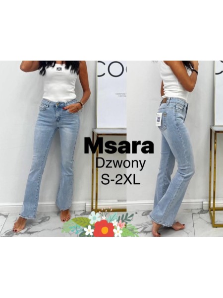 Jeansy damskie M'sara, size s-2xl paczka 12szt,