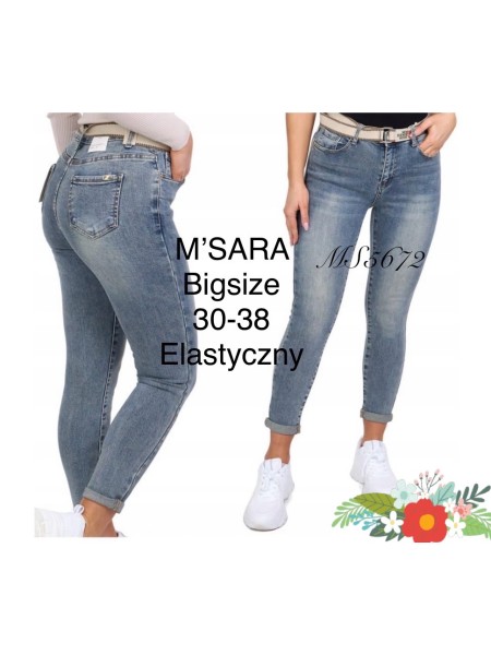 Jeansy damskie M'sara, size 30-38 paczka 10szt,