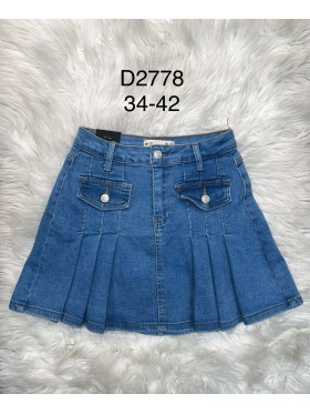 Spódnica krótka jeansowa damska , size 34-42 paczka 10szt,