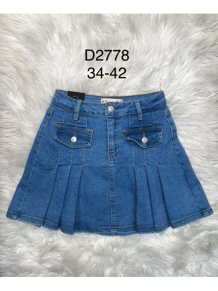 Spódnica krótka jeansowa damska , size 34-42 paczka 10szt,